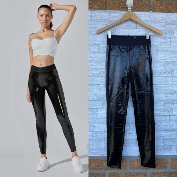 Heroine Sport Pants - HEROINE SPORT DOWNTOWN LEGGING BLACK PATENT XS